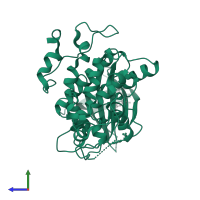 Glycogen synthase kinase-3 beta in PDB entry 6gn1, assembly 1, side view.