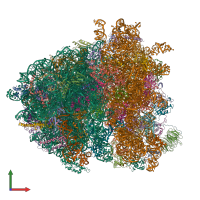 PDB entry 6gq1 coloured by chain, front view.