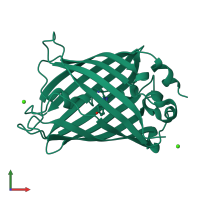 PDB entry 6gqg coloured by chain, front view.