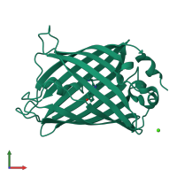 PDB entry 6gqh coloured by chain, front view.