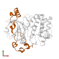 Inner centromere protein in PDB entry 6gr8, assembly 1, front view.