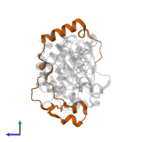 Inner centromere protein in PDB entry 6gr8, assembly 1, side view.