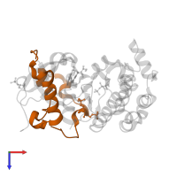 Inner centromere protein in PDB entry 6gr8, assembly 1, top view.