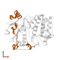 Inner centromere protein in PDB entry 6gr9, assembly 1, front view.