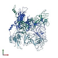 PDB entry 6gsh coloured by chain, front view.