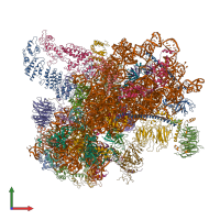 PDB entry 6gsm coloured by chain, front view.