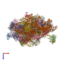 PDB entry 6gsm coloured by chain, top view.