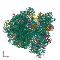 PDB entry 6gxm coloured by chain, front view.
