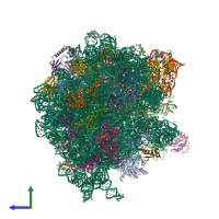 PDB entry 6gxo coloured by chain, side view.
