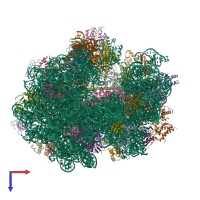 PDB entry 6gxo coloured by chain, top view.