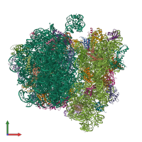 PDB entry 6gxp coloured by chain, front view.