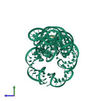 PDB entry 6gyv coloured by chain, side view.