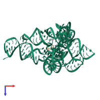 PDB entry 6gyv coloured by chain, top view.