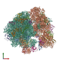 PDB entry 6gzq coloured by chain, front view.