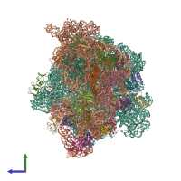 PDB entry 6gzq coloured by chain, side view.