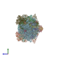 PDB entry 6gzx coloured by chain, side view.