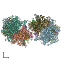 PDB entry 6gzz coloured by chain, front view.