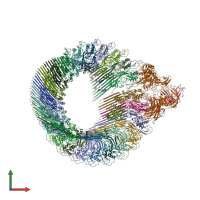PDB entry 6h04 coloured by chain, front view.