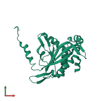 PDB entry 6h05 coloured by chain, front view.