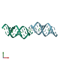 PDB 6h0r coloured by chain and viewed from the front.
