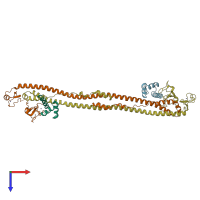 PDB entry 6h3a coloured by chain, top view.