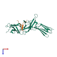 PDB entry 6h41 coloured by chain, top view.
