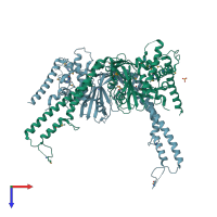PDB entry 6h4i coloured by chain, top view.