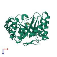 PDB entry 6h5g coloured by chain, top view.