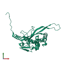 PDB entry 6h60 coloured by chain, front view.