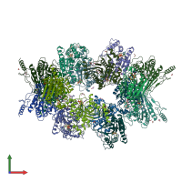 PDB entry 6h78 coloured by chain, front view.