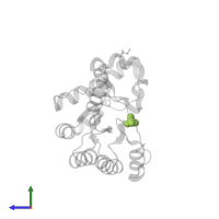 PHOSPHATE ION in PDB entry 6h8n, assembly 2, side view.