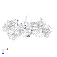 PHOSPHATE ION in PDB entry 6haw, assembly 1, top view.