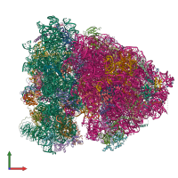 PDB entry 6hcf coloured by chain, front view.