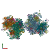 PDB entry 6hhq coloured by chain, front view.
