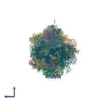 PDB entry 6hhq coloured by chain, side view.
