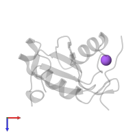 SODIUM ION in PDB entry 6hip, assembly 1, top view.