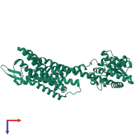 Starch synthase catalytic domain-containing protein in PDB entry 6hll, assembly 1, top view.