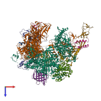 PDB entry 6hls coloured by chain, top view.