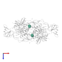 1,1'-[ethane-1,2-diylbis(oxyethane-2,1-diyl)]bis(1H-pyrrole-2,5-dione) in PDB entry 6hsn, assembly 1, top view.