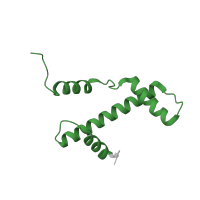 The deposited structure of PDB entry 6hts contains 2 copies of Pfam domain PF00125 (Core histone H2A/H2B/H3/H4) in Histone H3.1. Showing 1 copy in chain M.