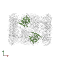 Proteasome subunit beta type-7 in PDB entry 6hv4, assembly 1, front view.