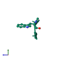 Monomeric assembly 1 of PDB entry 6hvb coloured by chemically distinct molecules, side view.