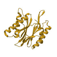 The deposited structure of PDB entry 6hvs contains 2 copies of CATH domain 3.60.20.10 (Glutamine Phosphoribosylpyrophosphate, subunit 1, domain 1) in Proteasome subunit beta type-4. Showing 1 copy in chain J.