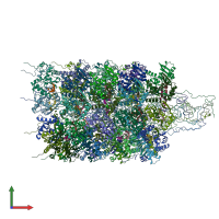 PDB entry 6hxx coloured by chain, front view.