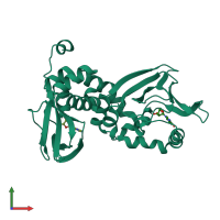 PDB entry 6hyi coloured by chain, front view.