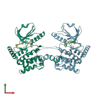 PDB entry 6i2y coloured by chain, front view.