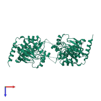 Serine/threonine-protein kinase 10 in PDB entry 6i2y, assembly 1, top view.