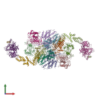 PDB entry 6i3m coloured by chain, front view.