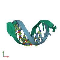 PDB entry 6i4n coloured by chain, ensemble of 10 models, front view.