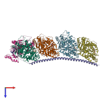 PDB entry 6i5c coloured by chain, top view.